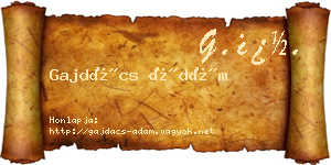 Gajdács Ádám névjegykártya