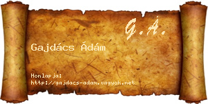Gajdács Ádám névjegykártya